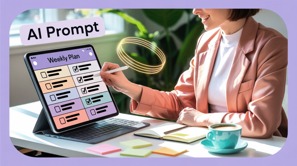 image of woman using chatgpt study prompts