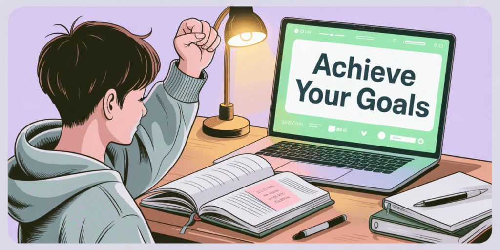 image depicting a student using ai study guide maker​